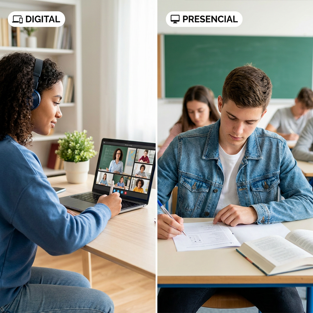ENEM digital vs presencial: o que muda de verdade